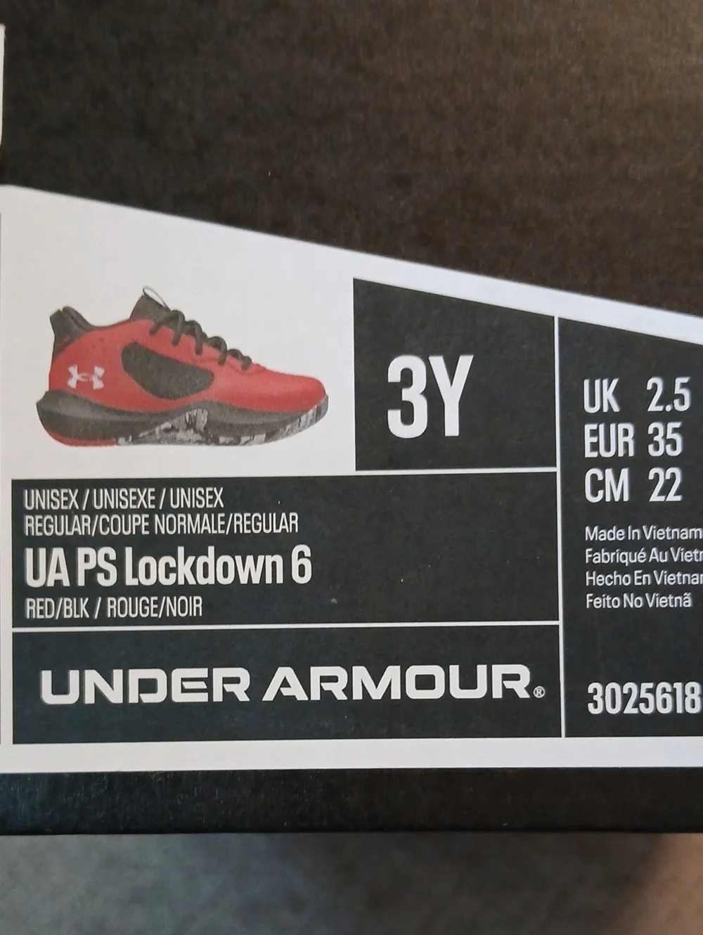 Under Armour new box